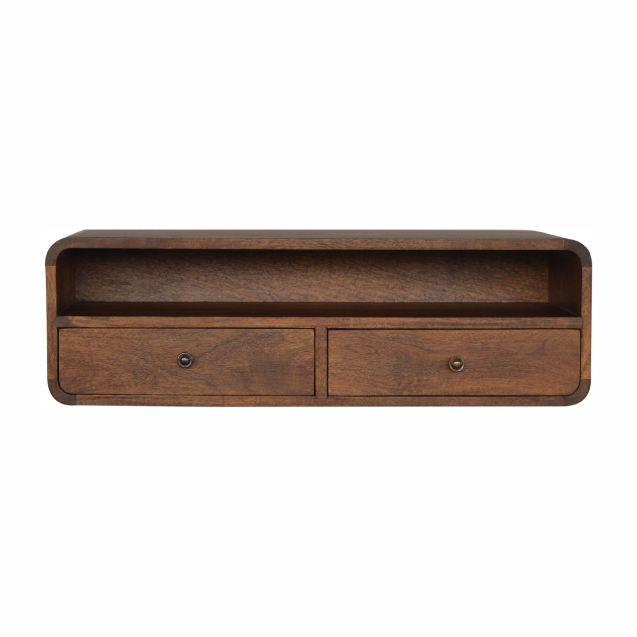 Contemporary Desk Floating Chestnut Open Console - Furniture One Shop