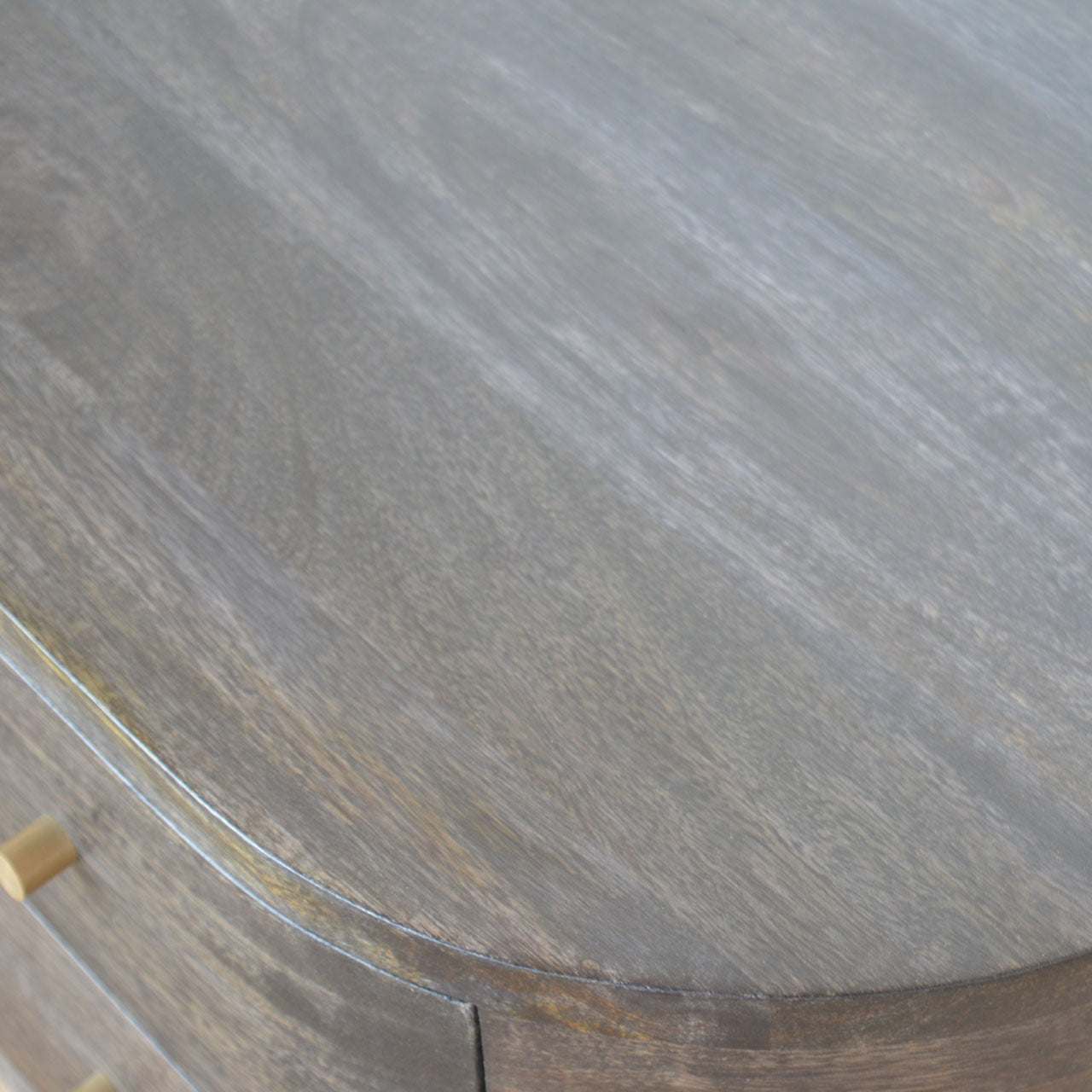 Greek Ash Black Bedside with Brass Legs