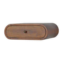 Old Compton Wall Mounted Round Chestnut Bedside - Furniture One Shop