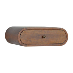 Old Compton Wall Mounted Round Chestnut Bedside - Furniture One Shop