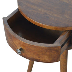 Brewer Nordic Chestnut Circular Bedside - Furniture One Shop