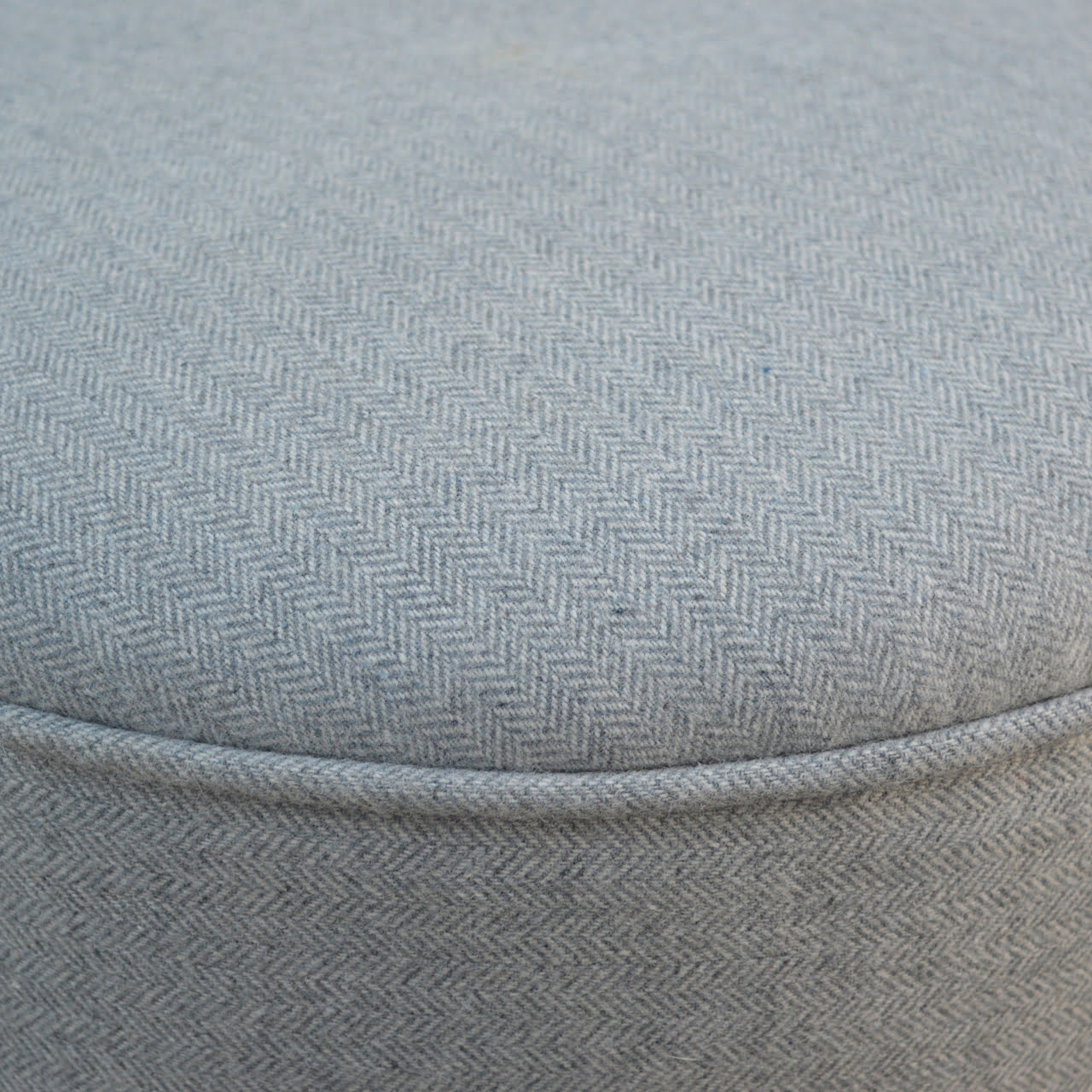 RestEase Round Grey Tweed Footstool