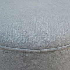 RestEase Round Grey Tweed Footstool