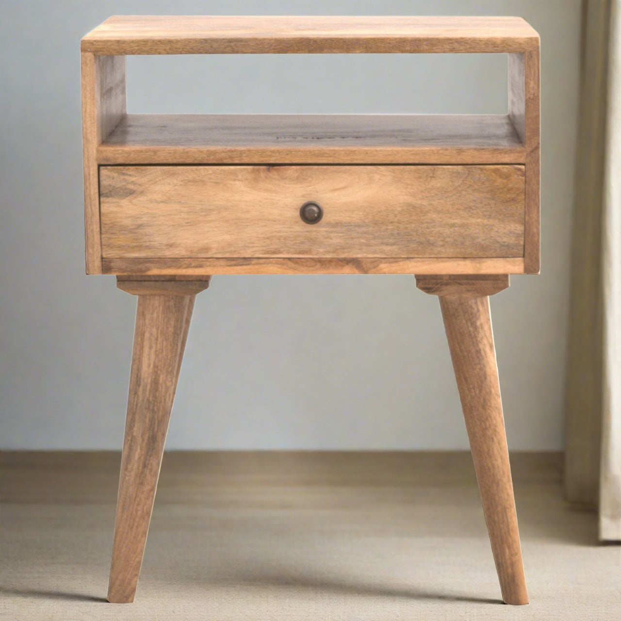 Abbey Modern Bedside Cabinet with Open Slot