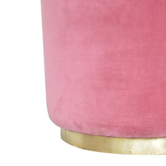 SnugStep Large Pink Footstool with Gold Base