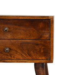Beak Chestnut Modern Solid Wood Bedside