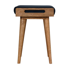 SitLite Teal Velvet Tray Style Footstool - Furniture One Shop