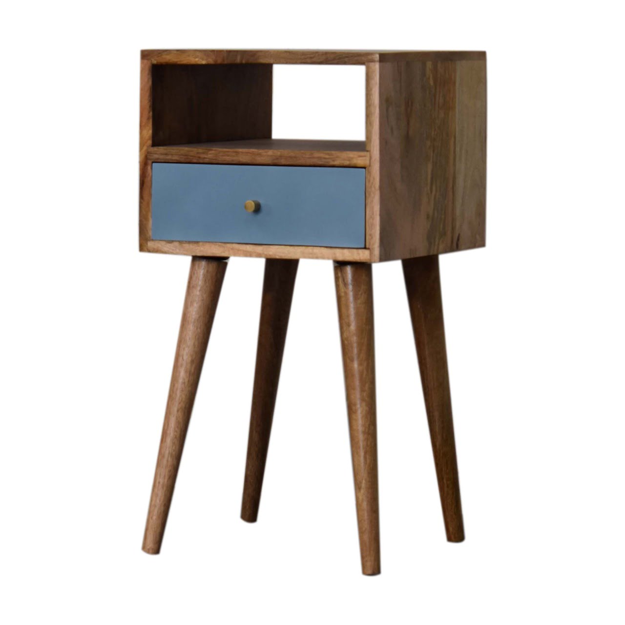 Bruton Mini Blue Hand Painted Bedside