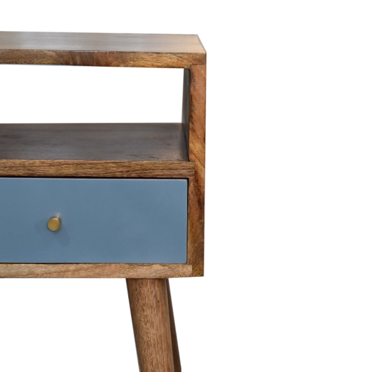 Bruton Mini Blue Hand Painted Bedside