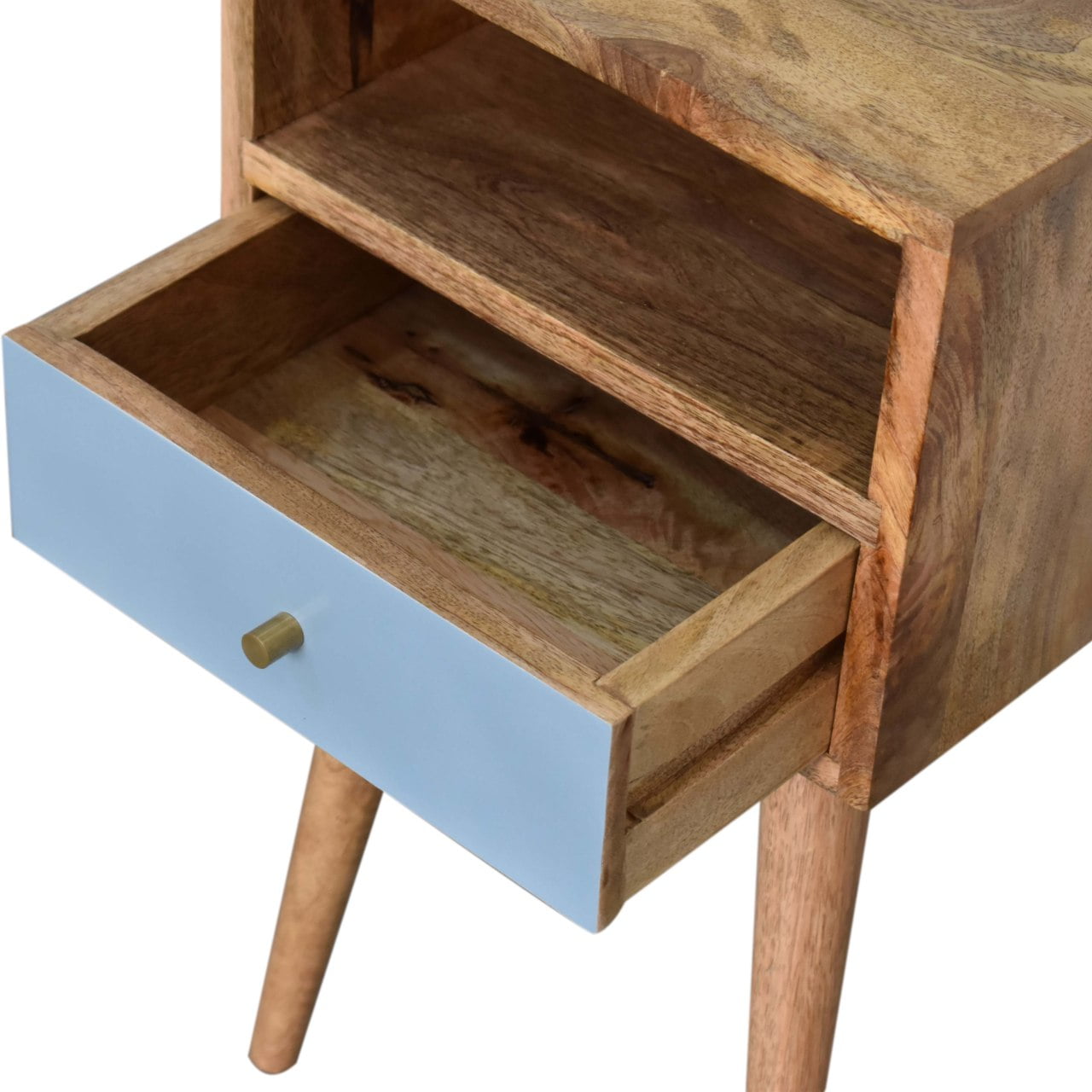 Bruton Mini Blue Hand Painted Bedside