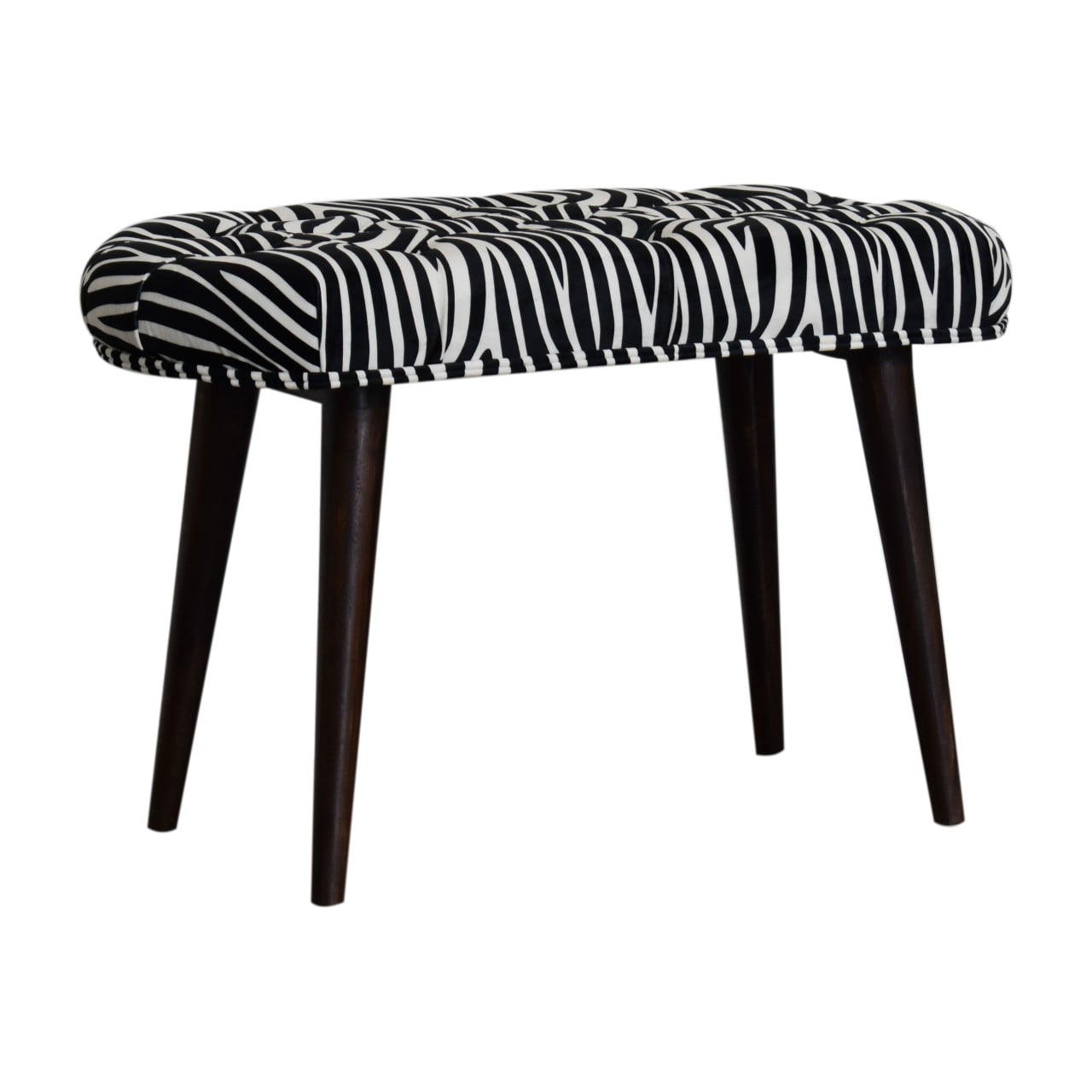 DineNest Zebra Print Deep Button Bench