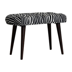 DineNest Zebra Print Deep Button Bench