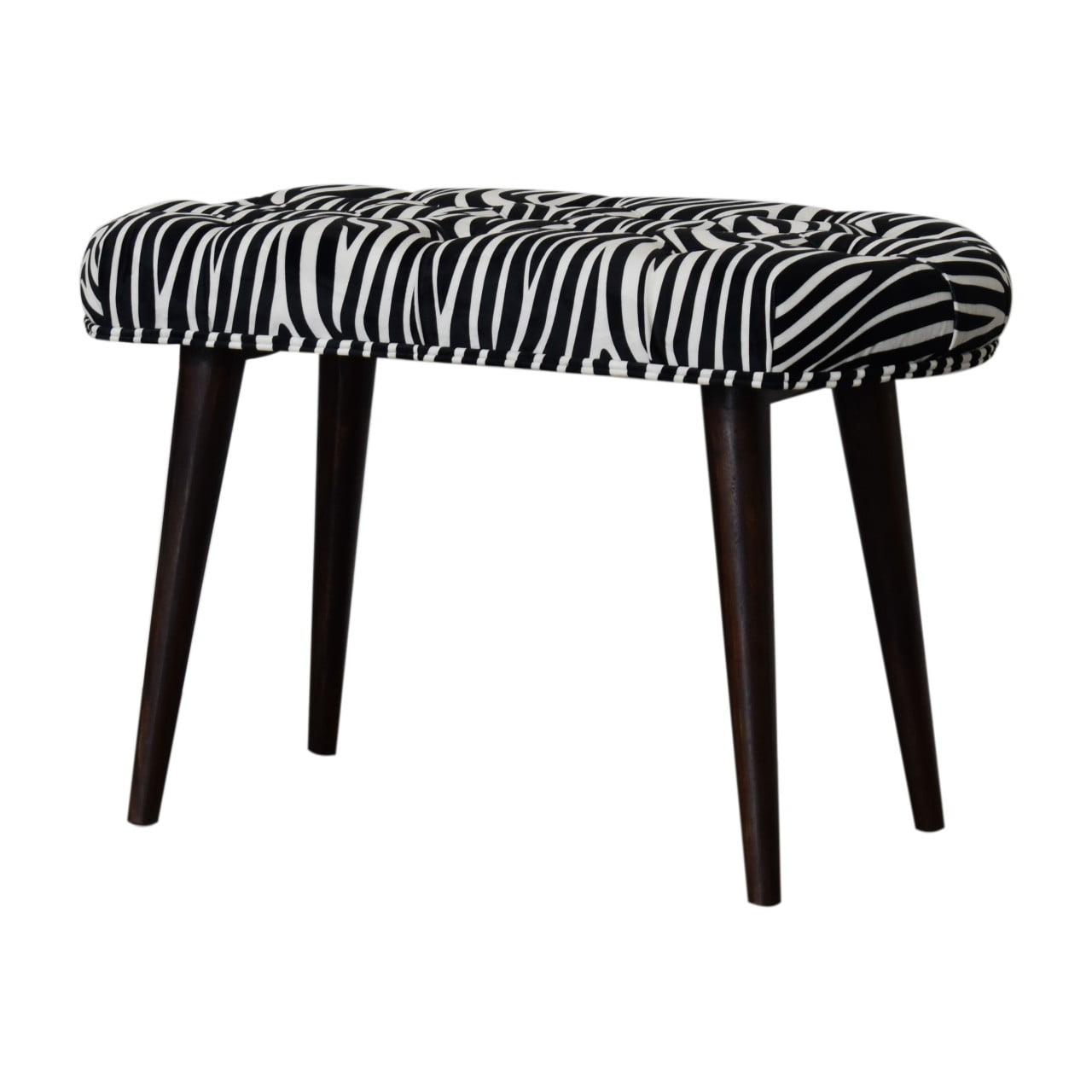DineNest Zebra Print Deep Button Bench