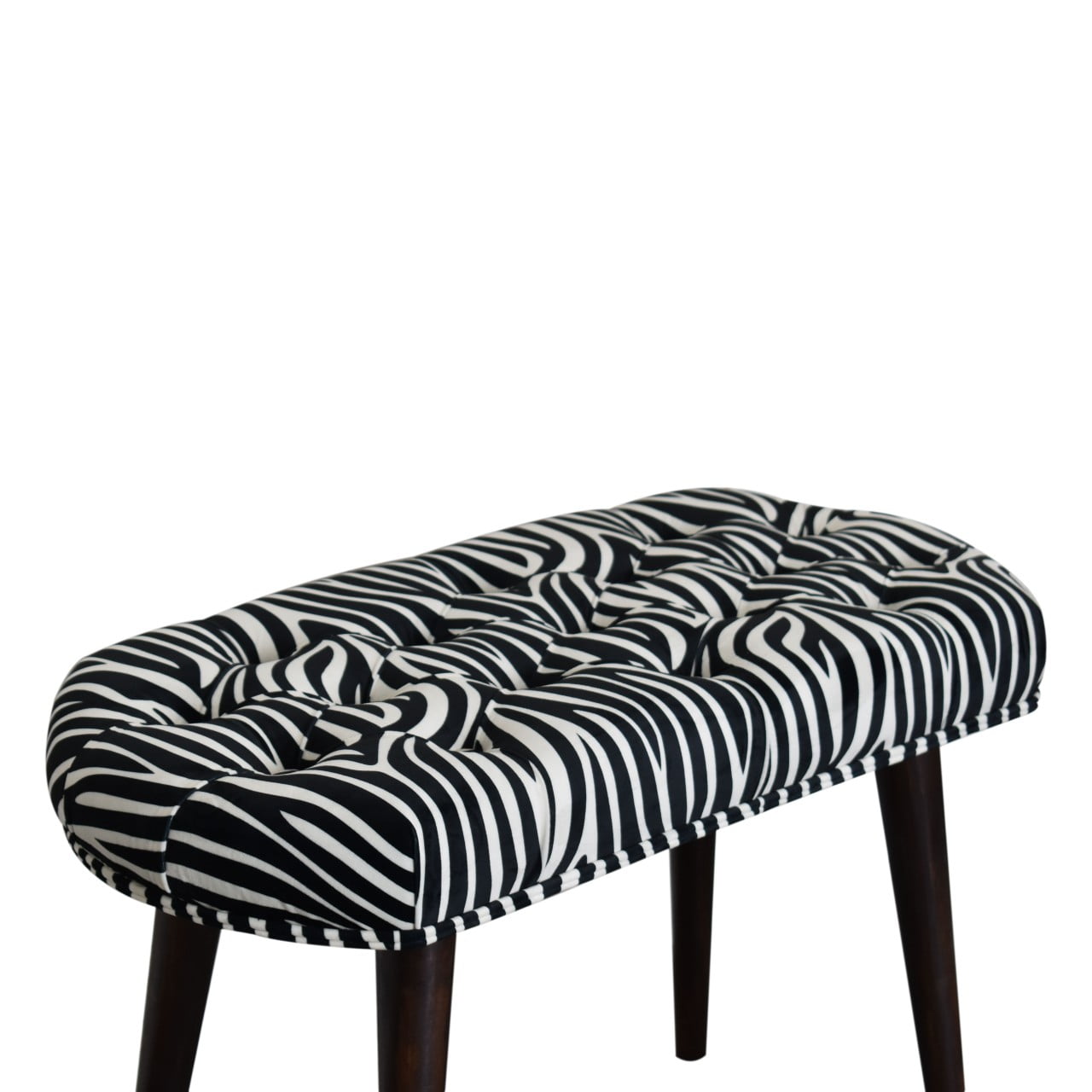 DineNest Zebra Print Deep Button Bench