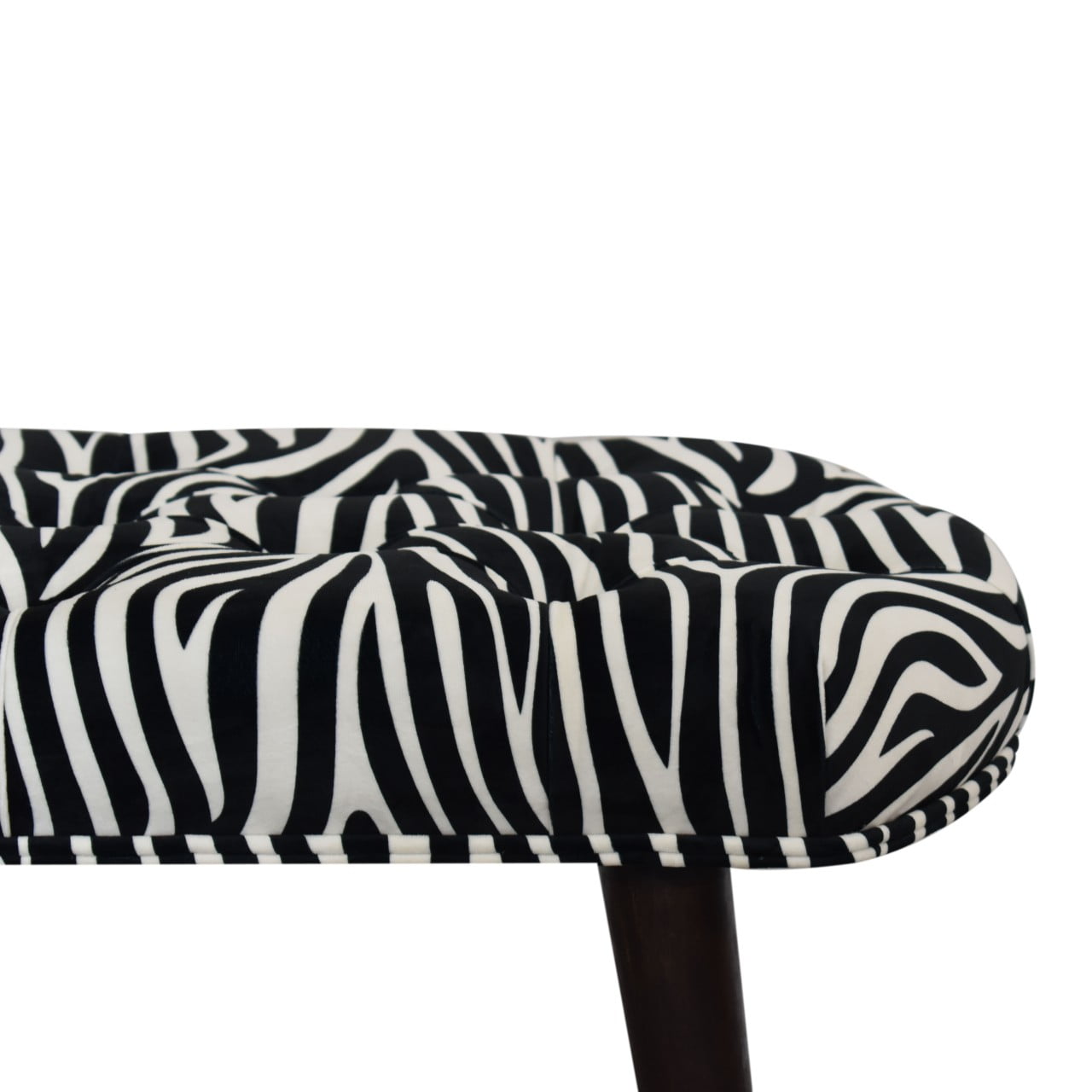 DineNest Zebra Print Deep Button Bench