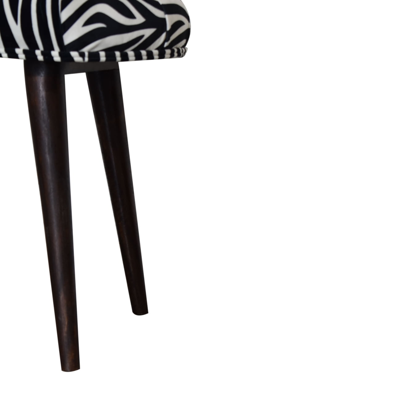DineNest Zebra Print Deep Button Bench