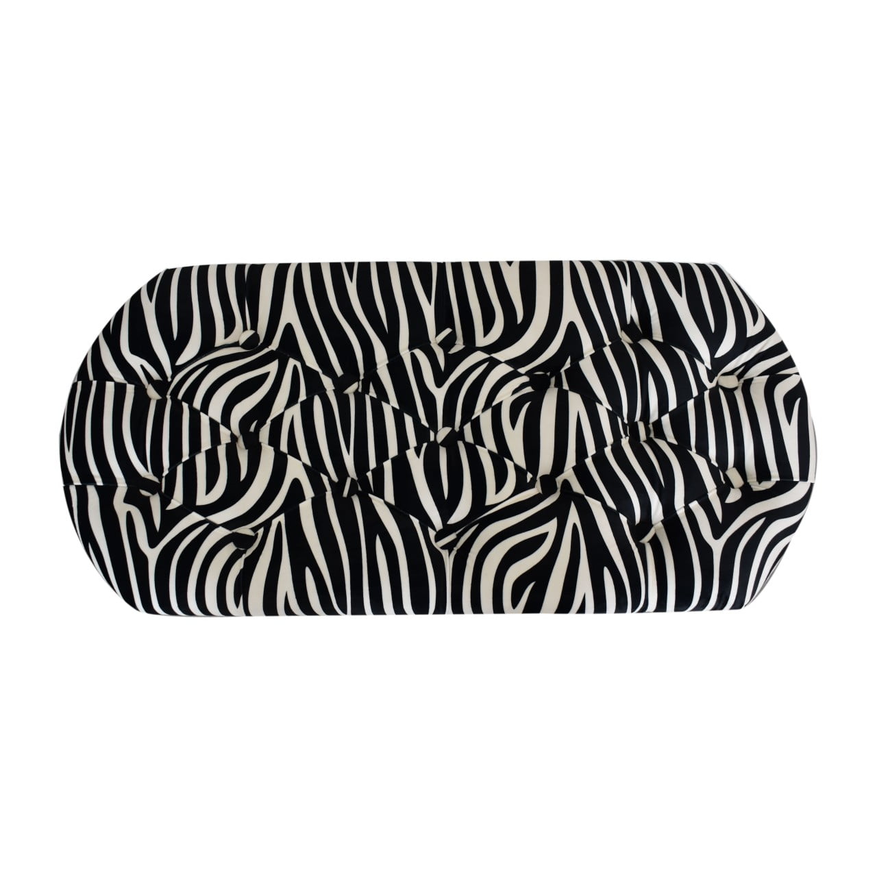DineNest Zebra Print Deep Button Bench