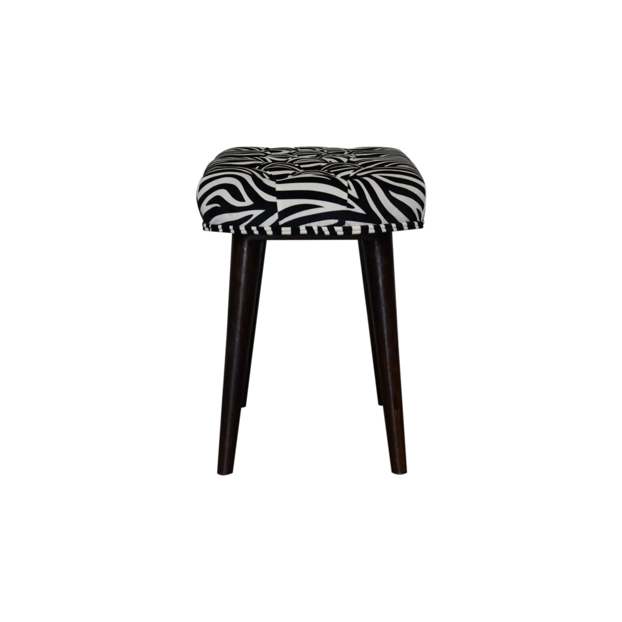 DineNest Zebra Print Deep Button Bench