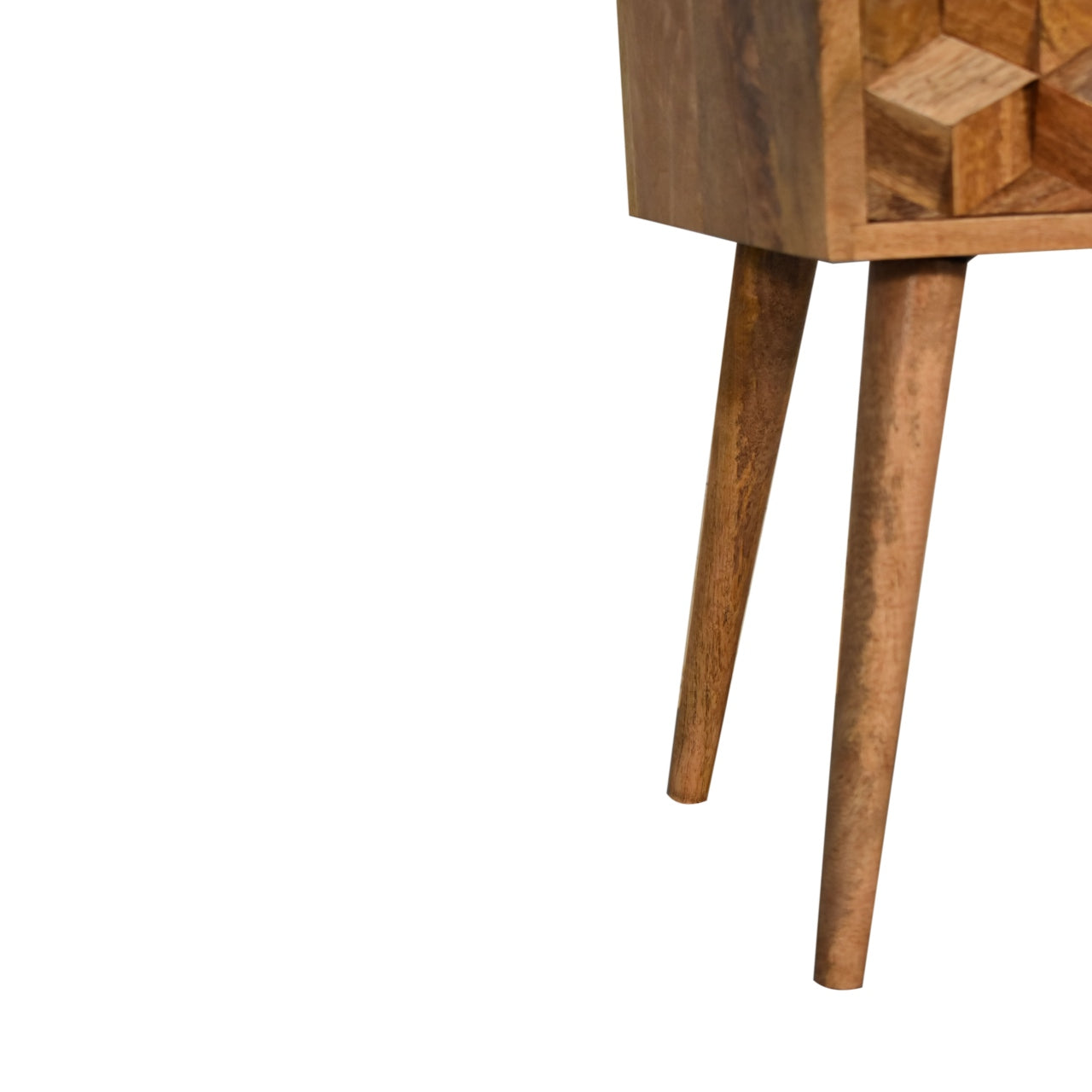 Victoria Mini Cube Carved 2 Drawer Bedside
