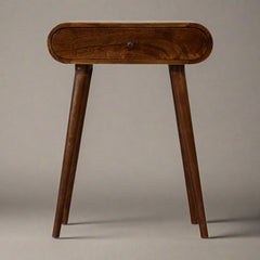 Elegant Table Mini Round Chestnut Console - Furniture One Shop