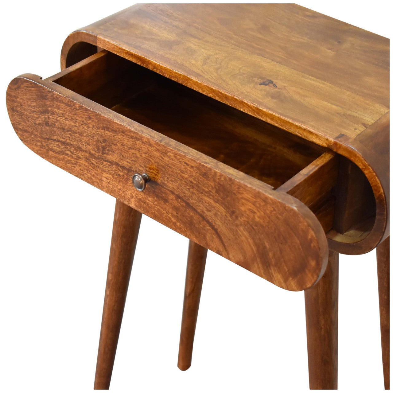 Elegant Table Mini Round Chestnut Console - Furniture One Shop