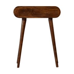 Elegant Table Mini Round Chestnut Console - Furniture One Shop
