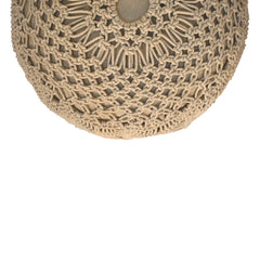 ZenZone Crotchet Beige Footstool