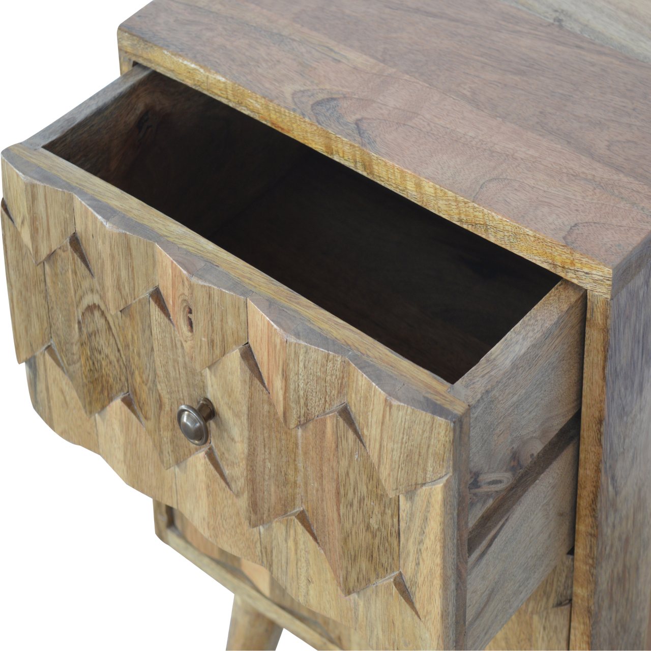 Jamie Pineapple Carve 2 Drawer Bedside