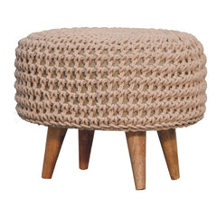 SoleSoft Keeva Beige Oblong Footstool