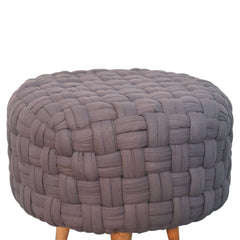 LoungeLink Grey Tube Footstool