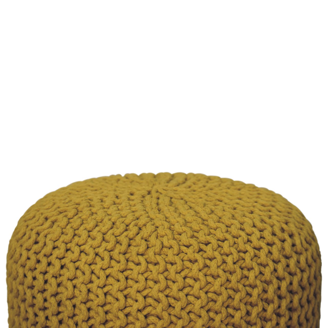 PerchPuff Keeva Mustard Round Footstool