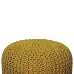 PerchPuff Keeva Mustard Round Footstool
