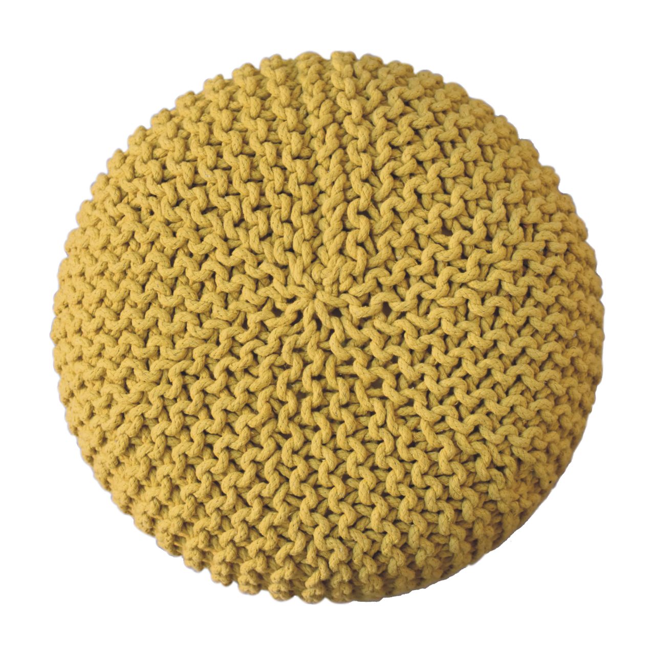 PerchPuff Keeva Mustard Round Footstool