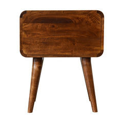 Bond Curved Chestnut Bedside - Furniture One Shop