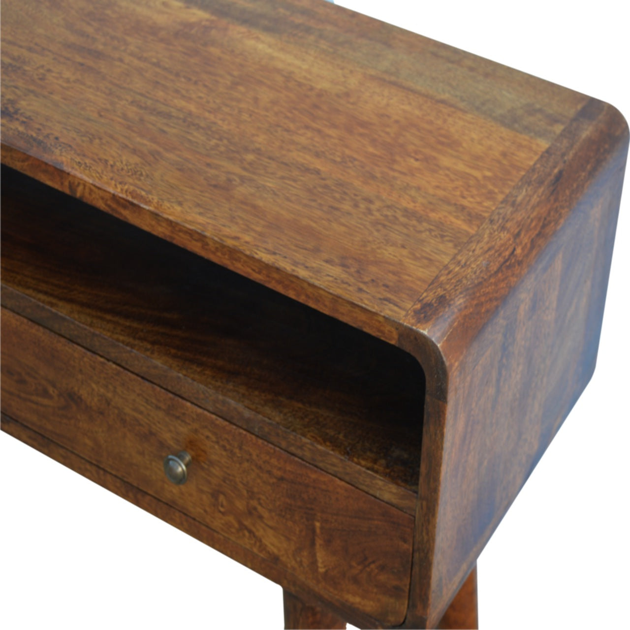 Elegant Desk Curved Chestnut Console Table - Furniture One Shop