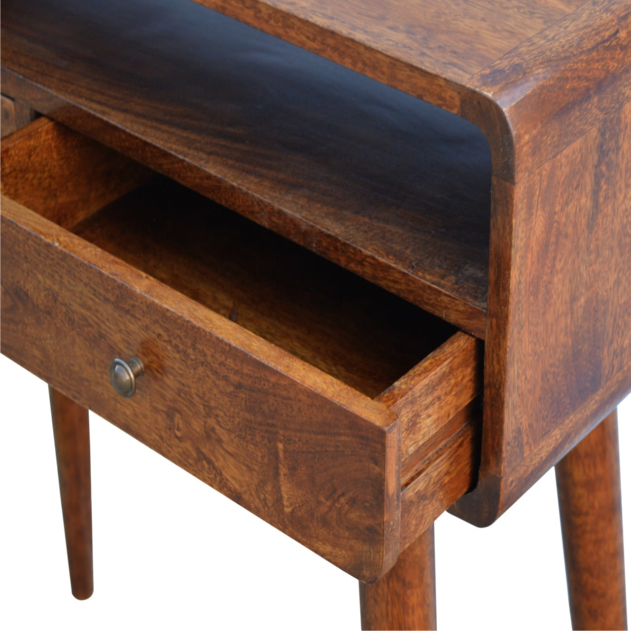 Elegant Desk Curved Chestnut Console Table - Furniture One Shop