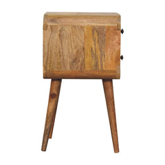 Jamaica Mini Oak-ish Curved Bedside - Furniture One Shop