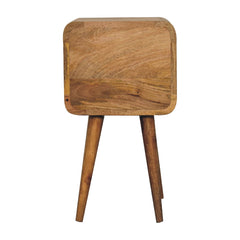 Jamaica Mini Oak-ish Curved Bedside - Furniture One Shop