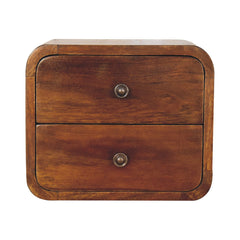 Rorhi Wall Mounted Mini Chestnut Bedside - Furniture One Shop