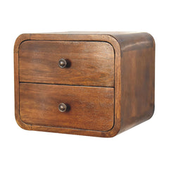 Rorhi Wall Mounted Mini Chestnut Bedside - Furniture One Shop