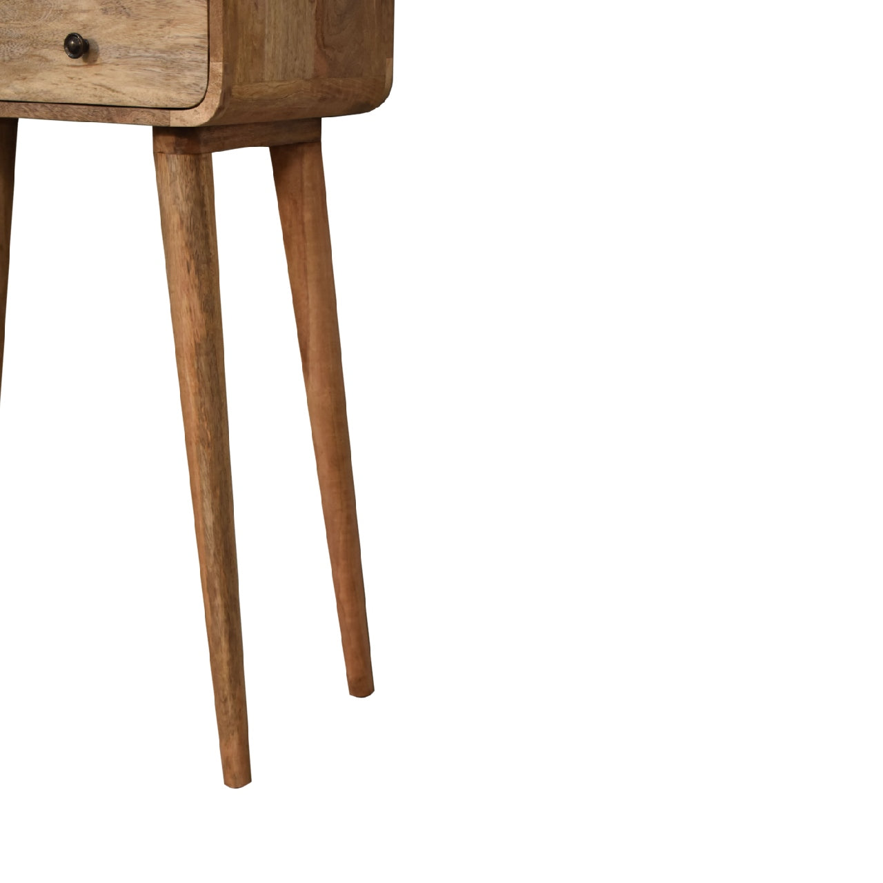 Sleek Stand Mini Curved Oak-ish Console Table - Furniture One Shop