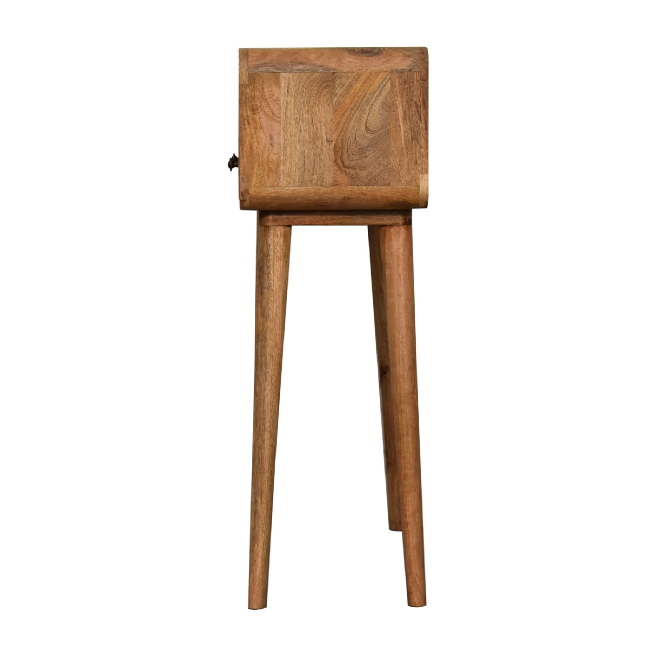 Sleek Stand Mini Curved Oak-ish Console Table - Furniture One Shop