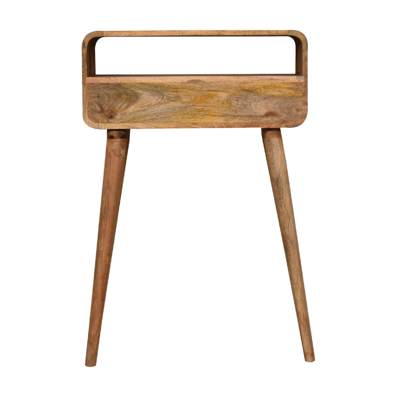 Sleek Stand Mini Curved Oak-ish Console Table - Furniture One Shop