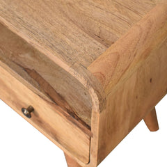 TrendTonic Mini Curved Oak-ish TV Stand - Furniture One Shop