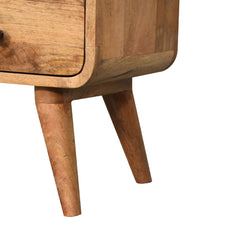 TrendTonic Mini Curved Oak-ish TV Stand - Furniture One Shop