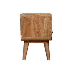 TrendTonic Mini Curved Oak-ish TV Stand - Furniture One Shop