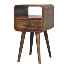 Hammer smith Mini Grey Wash Curve Open Bedside - Furniture One Shop