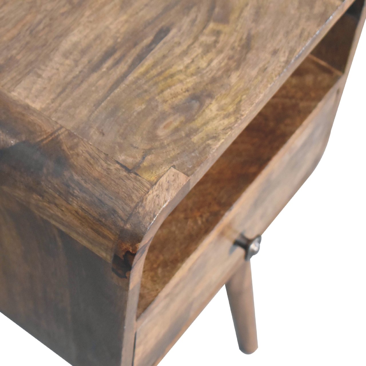 Hammer smith Mini Grey Wash Curve Open Bedside
