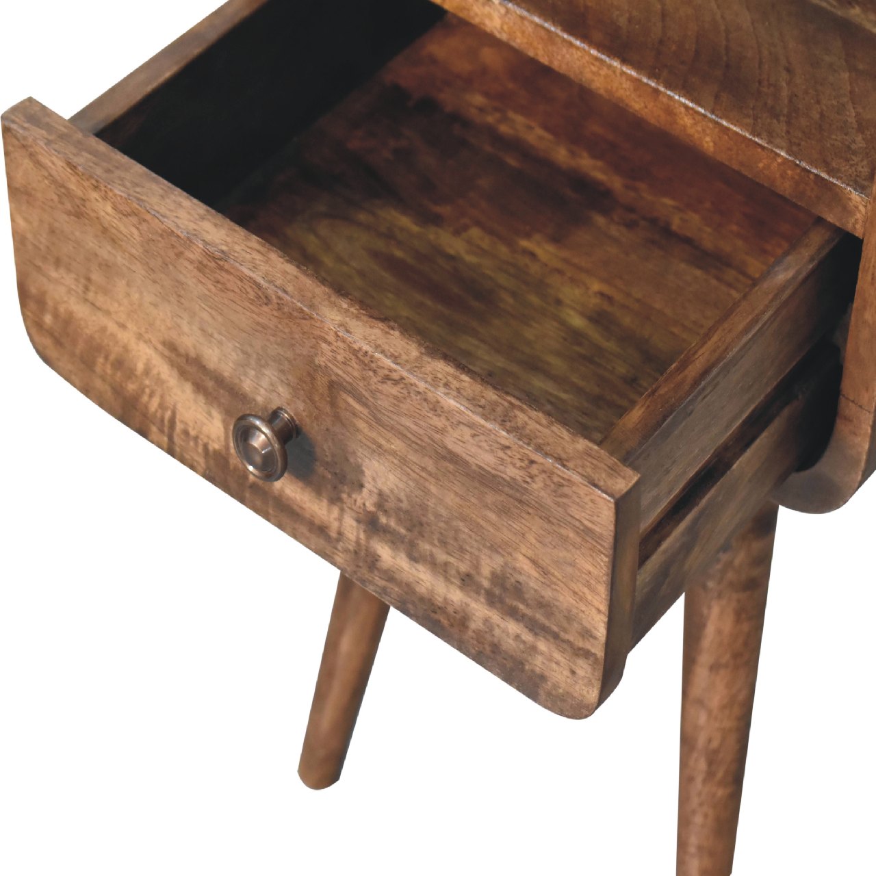 Hammer smith Mini Grey Wash Curve Open Bedside