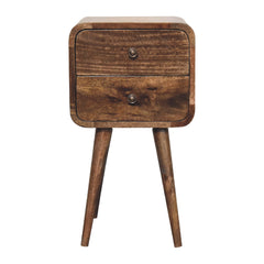 High Kensington Mini Curved Grey Washed Bedside - Furniture One Shop